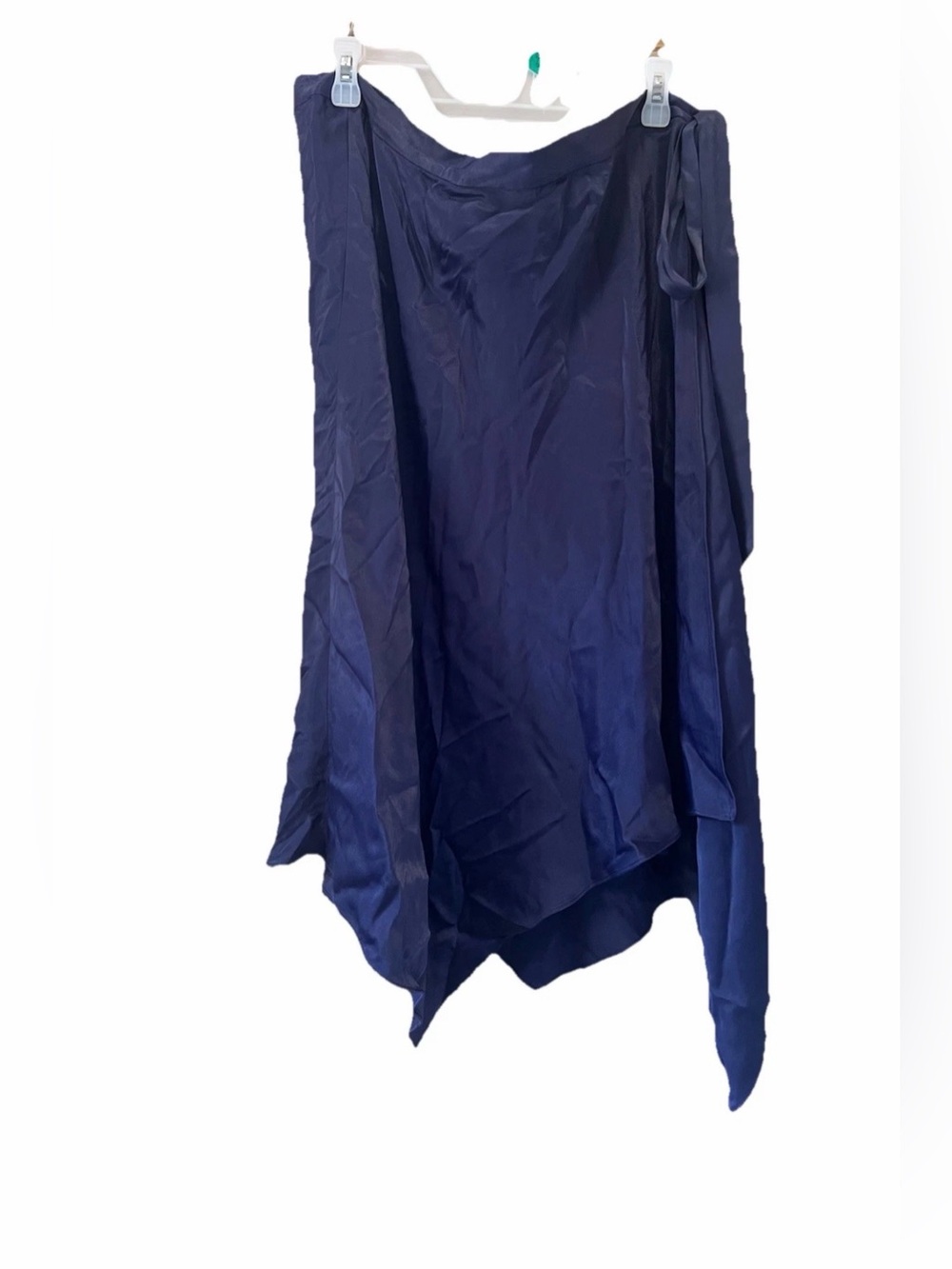 ANTHROPOLOGIE Asymmetrical Wrap Midi Skirt Women's Viscose Deep Purple XL